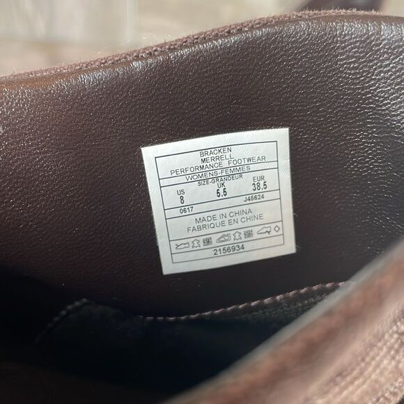 Merrell Adaline Bluff Bracken Leather Canvas Women’s Sz 8 Split Toe Ankle Boots - Picture 6 of 11